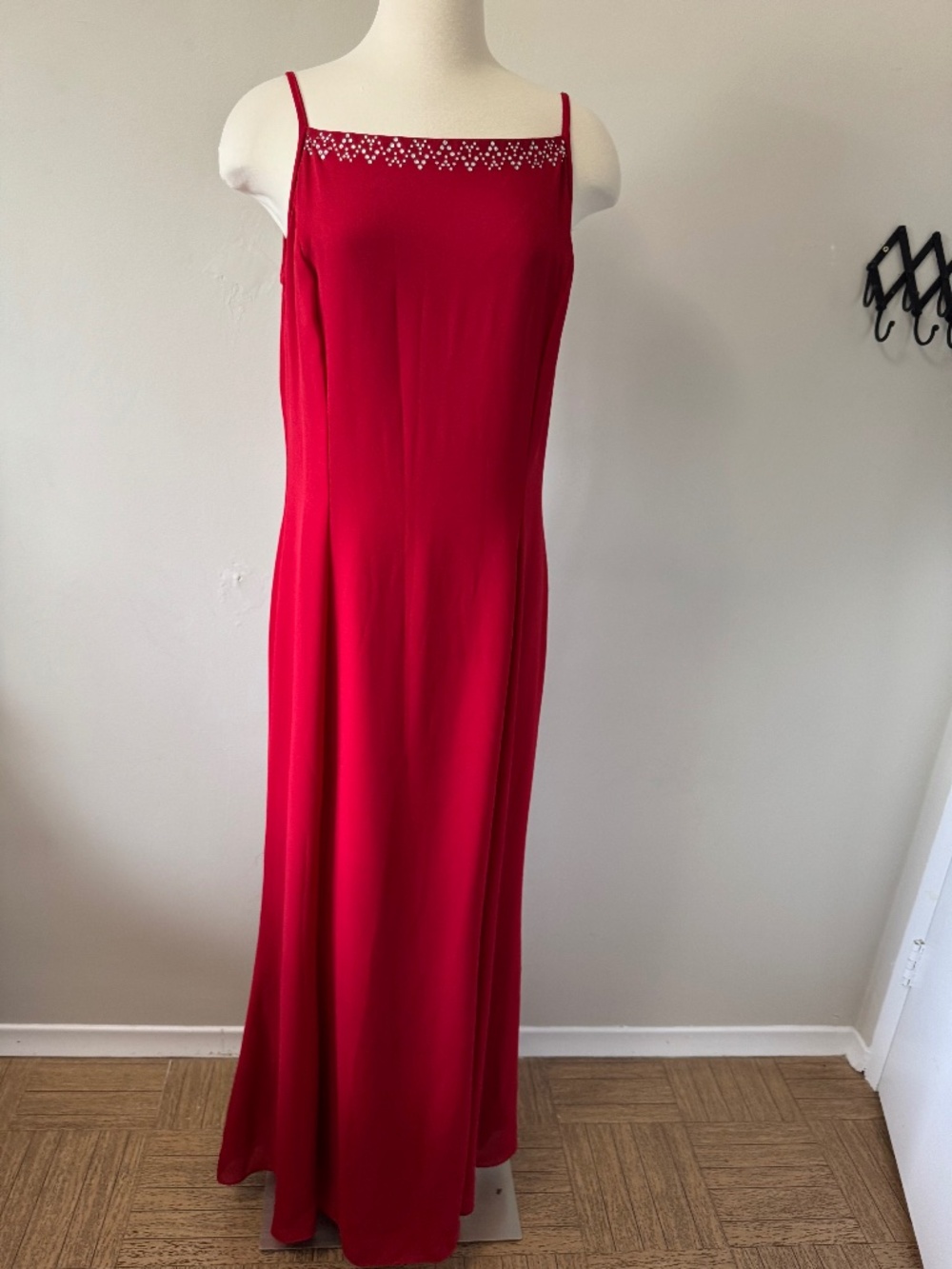 Vintage Jessica McClintock Gunne Sax Red Formal Maxi Dress USA made Size 16